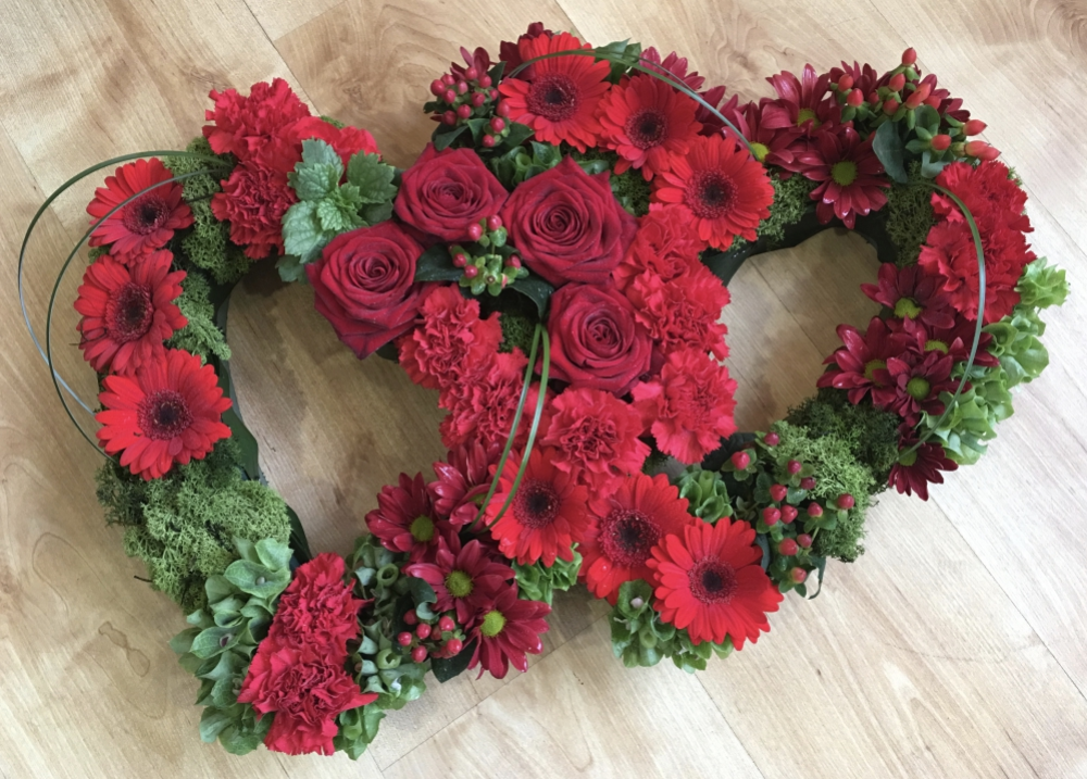 Double Open Heart-Red